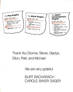 Burt Bacharach, Carole Bayer Sager ad