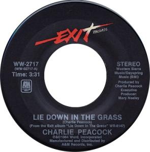 Charlie Peacock: Lie Down In the Grass US 7-inch