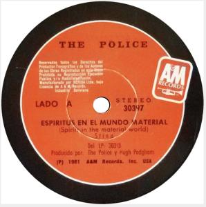 Police: Spirits In the Material World Bolivia 7-inch