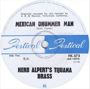 Herb Alpert & the Tijuana Brass: Mexican Drummer Man New Zealand 7-inch