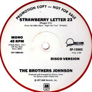 Brothers Johnson: Strawberry Letter 23 US promo 12-inch red vinyl