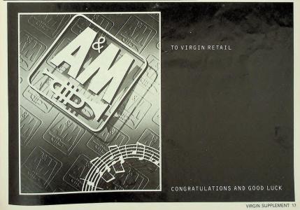A&M Records, Ltd. congratulates Virgin retail ad