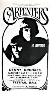 Carpenters Australia 1972 tour poster