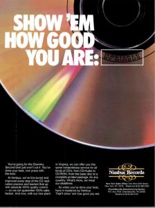 Nimbus Records US CD pressing ad 1988
