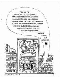 A&M Studios 1970 US ad