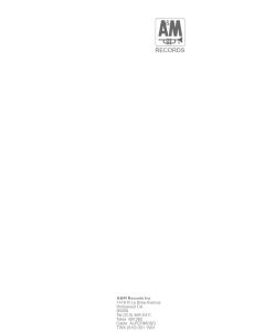A&M Records 1980s letterhead