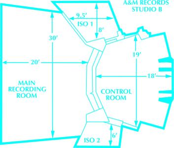 A&M Studios: Studio A blueprint