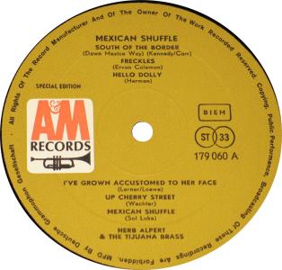 Herb Alpert & the Tijuana Brass: Mexican Shuffle Austria vinyl album