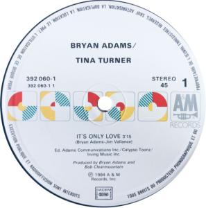 Bryan Adams: It’s Only Love France 12-inch