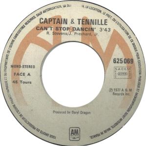 Captain & Tennille: Can’t Stop Dancin’ France 7-inch