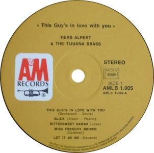 Herb Alpert & the Tijuana Brass: This Guy’s In Love With You France vinyl album