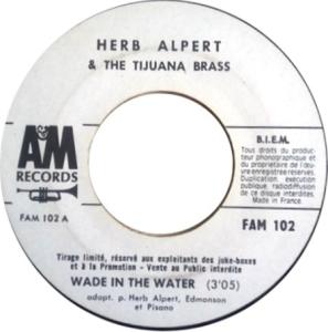 Herb Alpert & the Tijuana Brass: Wade In the Water France promo 7-inch
