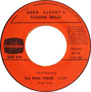Herb Alpert & the Tijuana Brass: Third Man Theme France 7-inch