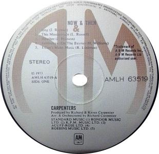 Carpenters: Now & Then Greece vinyl album