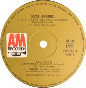 Sergio Mendes & Brasil ‘66: Look Around Israel vinyl album
