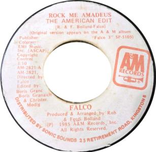 Falco: Rock Me Amadeus Jamaica 7-inch