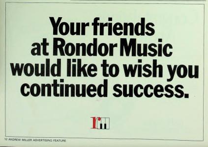 Rondor Music International Andrew Miller Britain ad