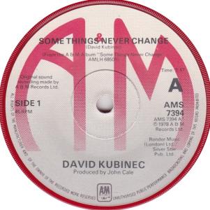 David Kubinec: Some Things Never Change Britain 7-inch