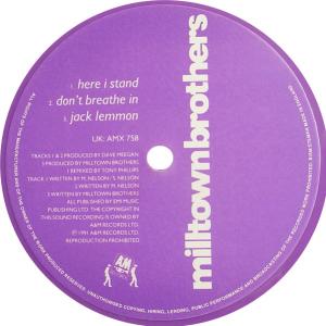 Milltown Brothers: Here I Stand Britain 12-inch