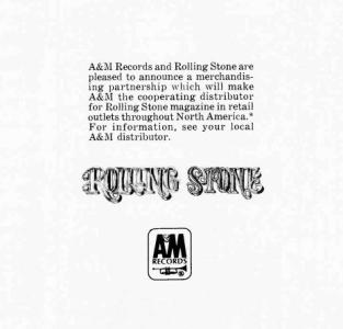 A&M Records Rolling Stone merchandising ad 