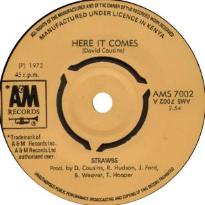 Strawbs: Here It Comes Kenya 7-inch