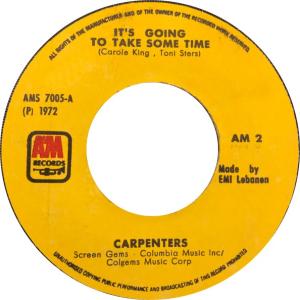 Carpenters: It’s Going to Take Some Time Lebanon 7-inch
