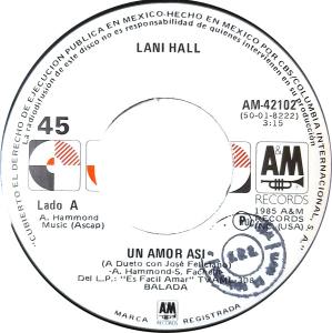 Lani Hall: Un Amor Asi Mexico 7-inch