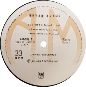 Bryan Adams: Let Me Take You Dancing Mexico 12-inch