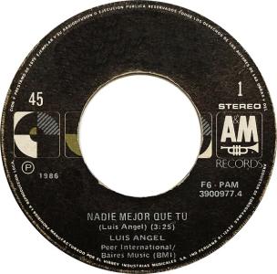 Luis Angel: Nadie Mejor Que To Peru 7-inch