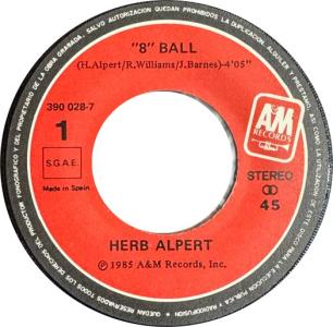 Herb Alpert: “8” Ball Spain 7-inch