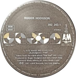 Roger Hodgson: You Make Me Love You Spain 12-inch