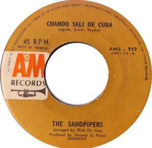 Sandpipers: Cuando Sali de Cuba Trinidad 7-inch