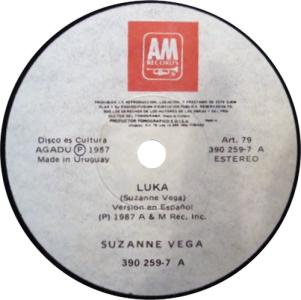 Suzanne Vega: Luka Uruguay 7-inch