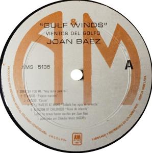 Joan Baez: Gulf Winds Venezuela vinyl album