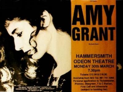 Amy Grant 1992 Britain tour poster