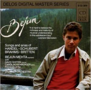 Bejun Mehta, Songs and Arias Of Handel, Schubert, Brahms, Britten US CD