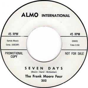 Frank Moore Four : Look Here Baby US Promo 7-inch