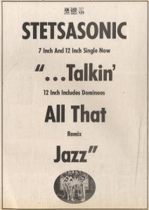 Stetasonic: Talkin' All That Jazz Britain ad