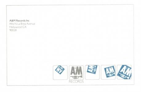A&M Records A&M stationery