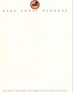 Dark Horse Records Stationery