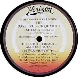 Dave Brubeck Quartet Label