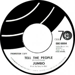 Jumbo: Tell the People/Not So Bad US Promo 7-inch
