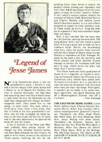 Paul Kennerley: The Legend Of Jesse James US album review