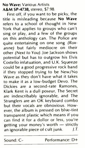 No Wave US album review