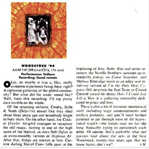 Woodstock '94 US album review