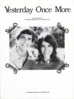 Carpenters: Yesterday Once More US sheet music