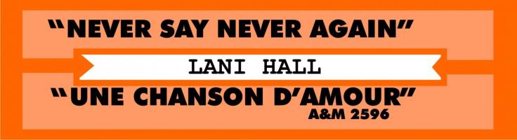 Lani Hall: Never Say Never Again U.S. jukebox strip