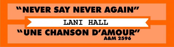 Lani Hall: Never Say Never Again US jukebox strip