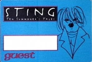 Sting backstage pass 1993