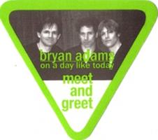 Bryan Adams: On a Day Like Today backstage pass